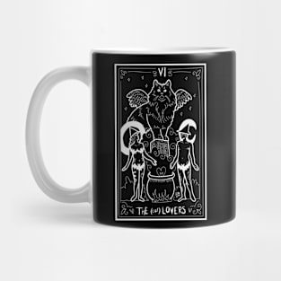 "The (cat) Lovers" Halloween Tarot Lovers Mug